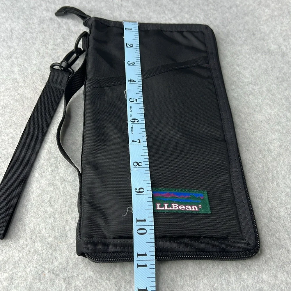 Vintage LL Bean Black Travel Wallet Wristlet Gorpcore Clutch Bag Car Organizer